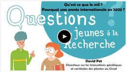 Questions de jeunes David ©Agropolis fondation